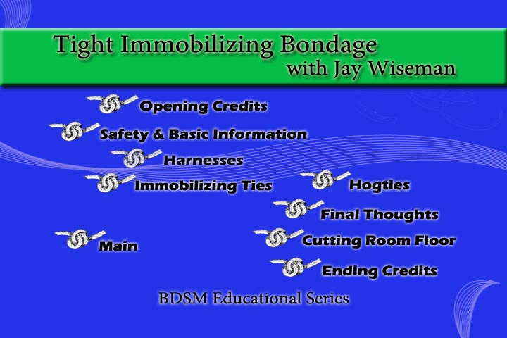 Jay Wiseman Tight Immobilizing Bondage DVD Main Menu